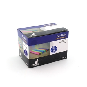 Kangaro bordkrijt / stofvrij / gekleurd / 100 stuks