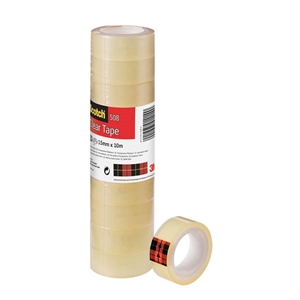 3M Scotch 508 standaard plakband / transparant / 15 mm x 10 m / 10 rollen