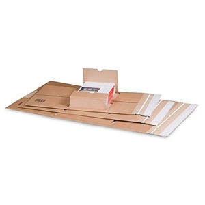 Raadhuis wikkelverpakking / A5+ / karton / bruin / 10 stuks