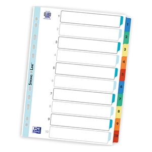 Oxford A4 index XL / karton / 1-10 / 11-gaats