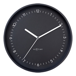 NeXtime NE-3305ZW Berlin wandklok / aluminium / zwart / 30 cm