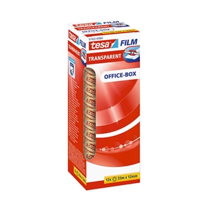 Tesa plakband / transparant / 12 mm x 33 m / 12 rollen