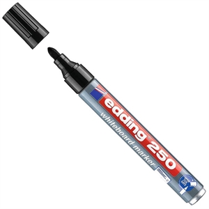 Edding 250 whiteboard marker / zwart / ronde punt / 1,5 - 3 mm