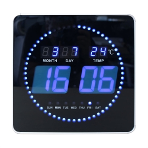 Unilux 400124566 Flo wandklok / glas / zwart / 28 cm