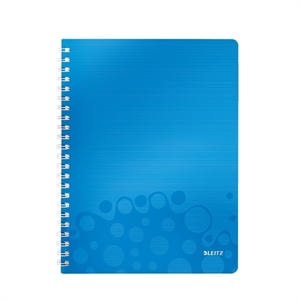 Leitz collegeblok 4638 WOW / A4  / geruit / blauw metallic / 80gr. / 80 vel