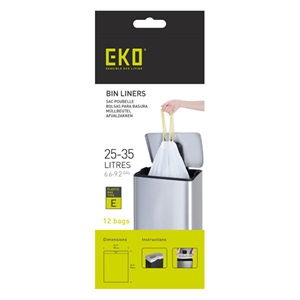 EKO vuilniszakken / met trekband / type E / 25-35 liter / 12 stuks