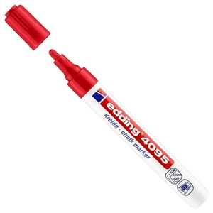 Edding 4095 krijtmarker / rood / ronde punt / 2-3mm
