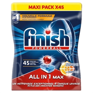 Finish Powerball All-in-1-Max vaatwastabletten / Regular / 45 tabs