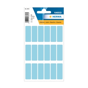 Herma 3653 multifunctionele etiketten / 12 x 34 mm / blauw / 90 etiketten