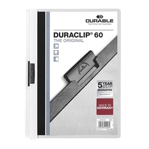 Durable 220902 Duraclip klemmap / A4 / wit