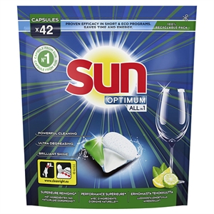 Sun Optimum All-In-1 Vaatwascapsules / Citroen / 42 tabs