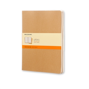 Moleskine XL schrift / gelinieerd / kraft / 120 vel / 3 stuks