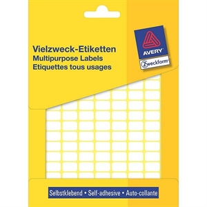 Avery Zweckform 3306 multifunctionele etiketten / wit / 13 mm x 8 mm / 3712 etiketten