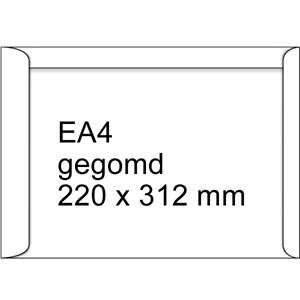 Raadhuis 303160 akte envelop / gegomd / EA4 / 312 mm x 220 mm / 250 stuks