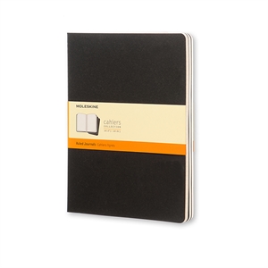 Moleskine XL schrift / gelinieerd / zwart / 3 stuks