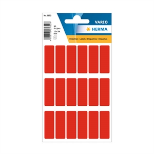 Herma 3652 multifunctionele etiketten / 12 x 34 mm / rood / 90 etiketten