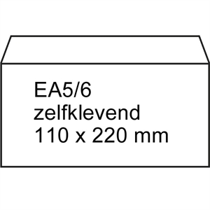 Raadhuis 201520-25 dienstenvelop / zelfklevend / EA5/6 / 110x220mm / 25 stuks