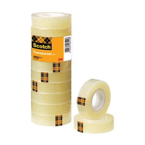 3M Scotch 508 plakband / transparant / 15 mm x 33 m / 10 rollen