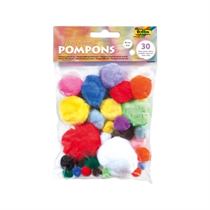 Folia 50309 pompons / assorti / 30 stuks