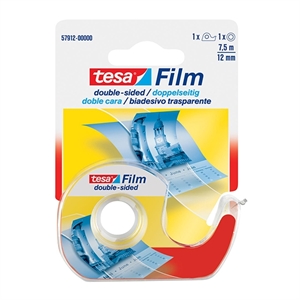Tesa 57912 tape / dubbelzijdig / 12 mm x 7,5 m / dispenser