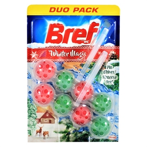 Bref Power Active Toiletblok / Winter Magic Dennen / 2 stuks