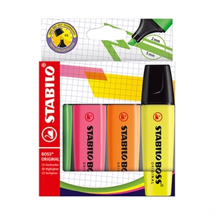 Stabilo BOSS markeerstiften / 4 kleuren