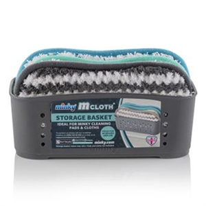 Minky opbergbox met schoonmaakpad / grijs / 3 stuks