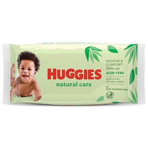 Huggies billendoekjes Natural Care / Aloe vera / 56 stuks