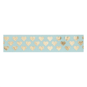 Folia 26118 washi tape / hartjes goud / 5 meter / 1 stuk