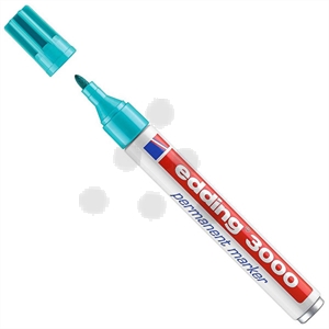 Edding 3000 permanent marker / turquoise / ronde punt / 1,5 - 3 mm