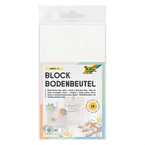 Folia 41100 cadeauzakjes /  papier / wit / 100 x 175 x 55 mm / 15 stuks