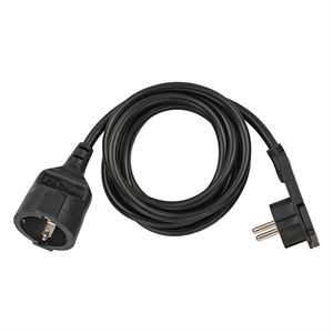 Brennenstuhl 1168980020 verlengsnoer met platte stekker / kunststof / 2 meter / zwart
