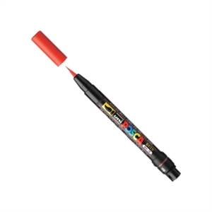 POSCA brush PCF-350 verfmarker / rood / penseel punt / 1 mm