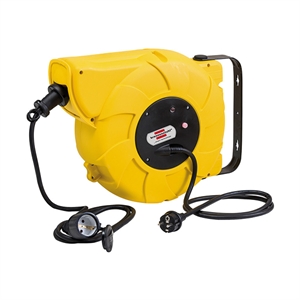 Brennenstuhl automatische kabelhaspel / 1 stopcontact / 16 + 2 meter / geel