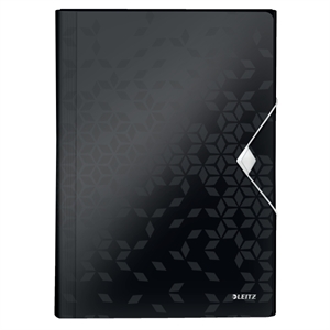 Leitz 45890095 WOW projectmap / A4 / zwart / 6 vakken / 1 stuk