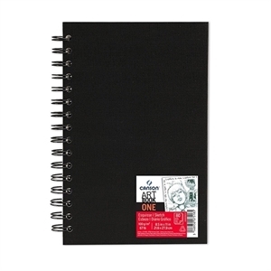 Canson 400039212 tekenalbum / hardcover / zwart / spiraal / 80 vel