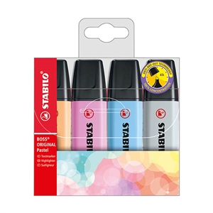 Stabilo BOSS markeerstiften / pastel / 4 kleuren