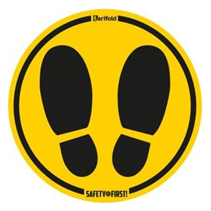Tarifold 7999839 waarschuwingsmat voetstappen / geel-zwart / 1 stuk