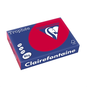 Clairefontaine papier / kersenrood / A4 / 80 gr. / 500 vel