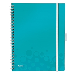 Leitz spiraalblok 4644 WOW Be Mobile Book / A4 / gelinieerd / ijsblauw metallic / 80gr. / 80 vel