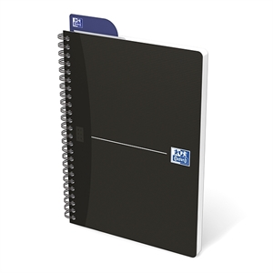 Oxford Smart Black spiraalblok / A5 / gelinieerd / zwart / 90 vel