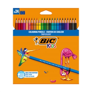 BIC Kids Tropicolors kleurpotloden | in etui | 24 stuks