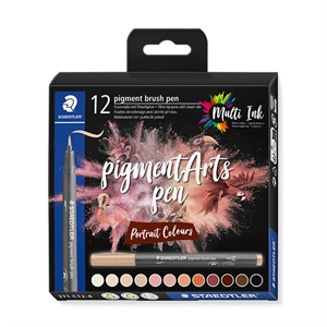 Staedtler Pigment Arts brushpennen / Portrait Colours / 12 stuks