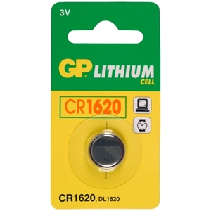 GP knoopcel batterij CR1620 / lithium / 1 stuk