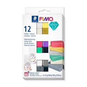 Staedtler Fimo 8013C12-1 klei / effect / 25g / 12 stuks