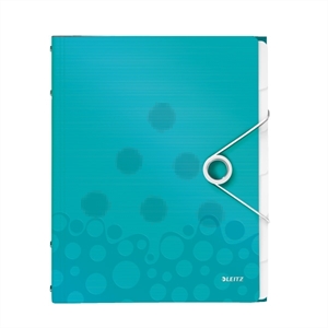 Leitz 4633 WOW sorteermap / ijsblauw metallic / 6 tabs