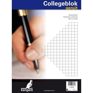 Kangaro collegeblok K-5574 / A4 / geruit 10mm / 60 gr. / 80 vel