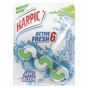 Harpic Active Fresh 6 toiletblok / Bleek & Limoen / 39 gram