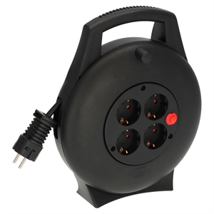 Brennenstuhl 1093900 Vario Line kabelhaspel / 4 stopcontacten / zwart / 10 meter