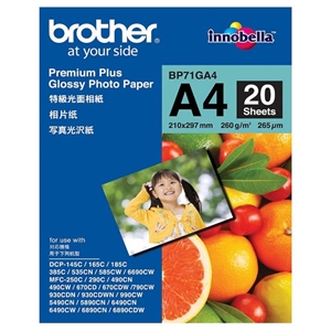 Brother BP71GA4 premium plus / glanzend / A4 / 260 gr. / 20 vel